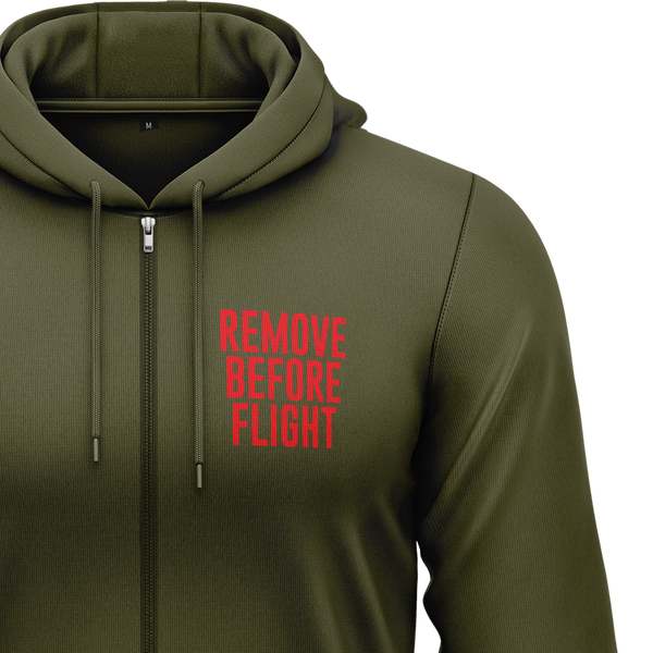 Remove Before Flight Girl Zip Hoodie