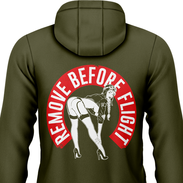 Remove Before Flight Girl Zip Hoodie
