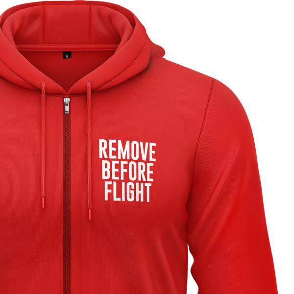 Remove Before Flight Girl Zip Hoodie