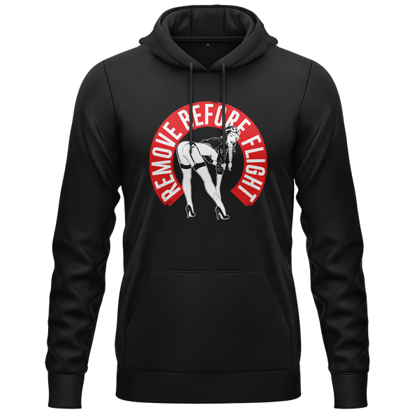 Remove Before Flight Girl Hoodie für RC-Piloten – Schwarz