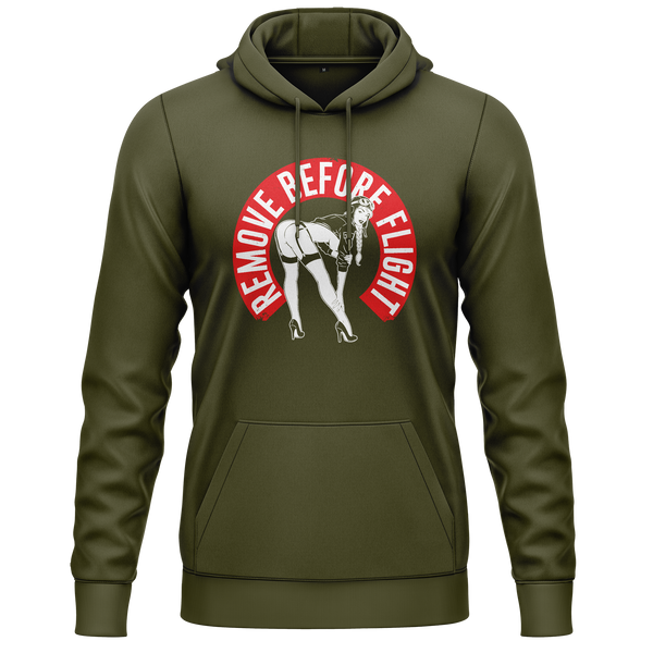 Remove Before Flight Girl Hoodie für Jet-Piloten – Oliv