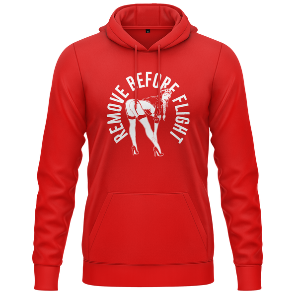 Remove Before Flight Girl Hoodie für Warbird-Piloten – Rot
