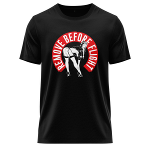 Remove Before Flight Girl Shirt für Modellflieger – Schwarz
