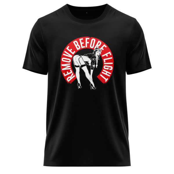 Remove Before Flight Girl Shirt für Modellflieger – Schwarz