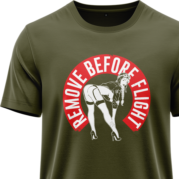 Remove Before Flight Girl Shirt