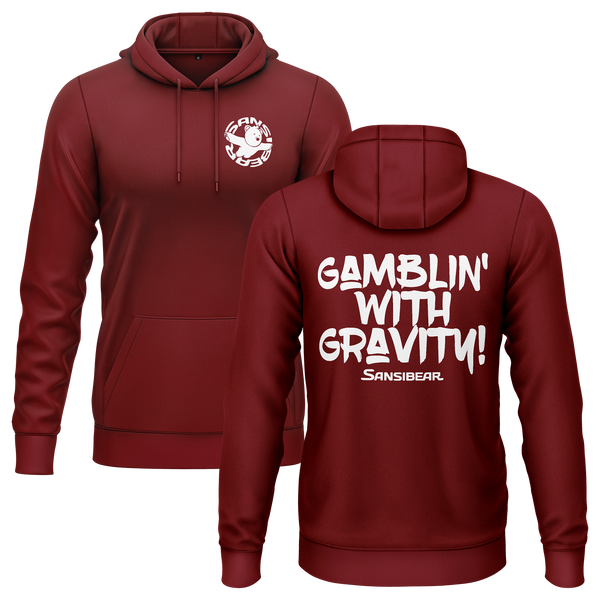Sansibear Hoodie "Gamblin' with gravity" Hoodie RC-WEAR Burgundy-White XS