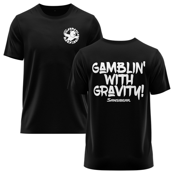 Sansibear Shirt "Gamblin' with gravity" Shirt RC-WEAR Black-White XS