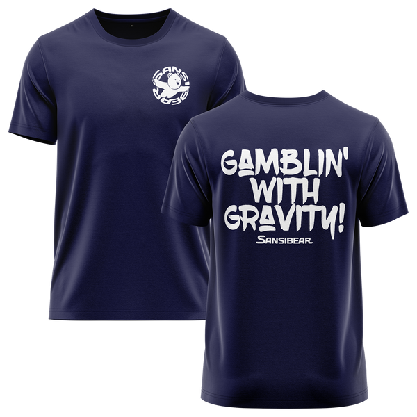 Sansibear Shirt "Gamblin' with gravity" Shirt RC-WEAR Navy-White XS