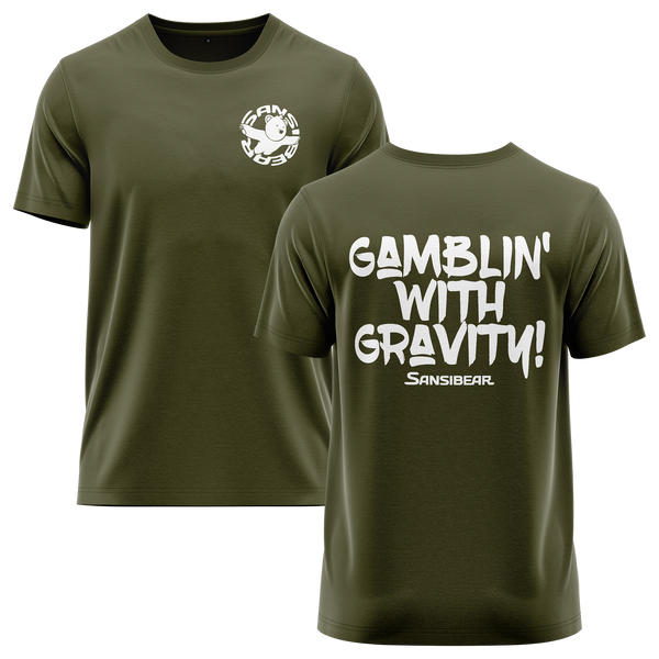 Sansibear Shirt "Gamblin' with gravity" Shirt RC-WEAR Army-White XS