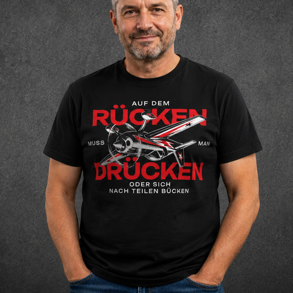 Auf dem Rücken drücken Shirt