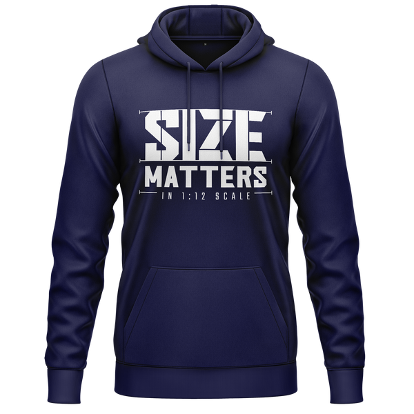 Size matters in 1:12 Scale Hoodie Hoodie RC-WEAR Navy-White XS