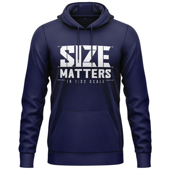 Size matters in 1:32 Scale Hoodie Hoodie RC-WEAR Navy-White XS