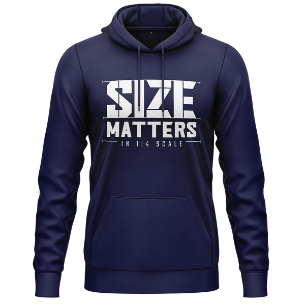 Size matters in 1:4 Scale Hoodie Hoodie RC-WEAR Navy-White XS