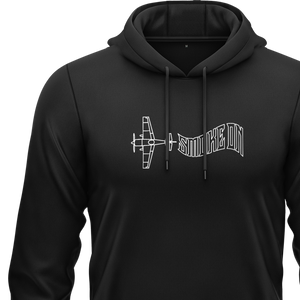 Smoke On 3D Plane Hoodie (C) Hoodie RC-WEAR Black-White XS