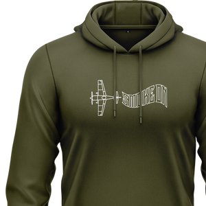 Smoke On 3D Plane Hoodie (C) Hoodie RC-WEAR Army-White XS