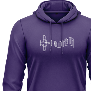 Smoke On 3D Plane Hoodie (C) Hoodie RC-WEAR Violet-White XS