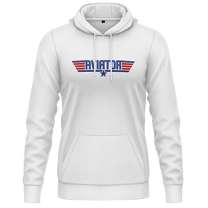 Top Aviator Hoodie für Jet-Fans – Weiß
