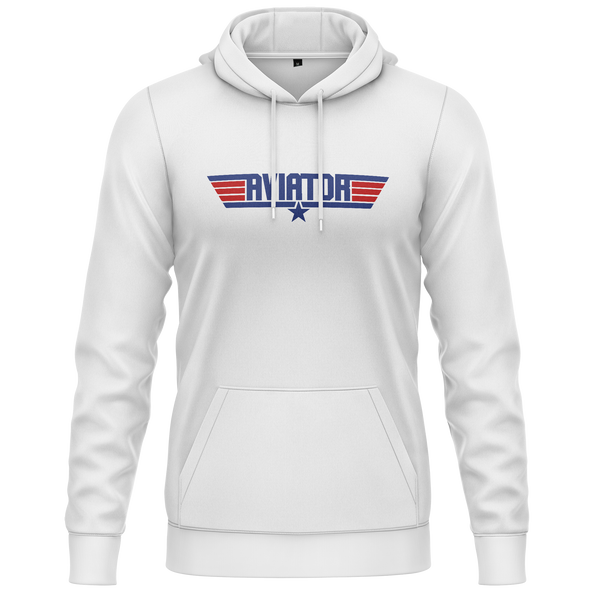 Top Aviator Hoodie für Jet-Fans – Weiß