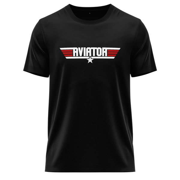 Top Aviator Shirt für Modellflieger – Schwarz