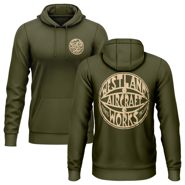 Westland Aircraft Logo Hoodie Hoodie RC-WEAR Army-Beige XS