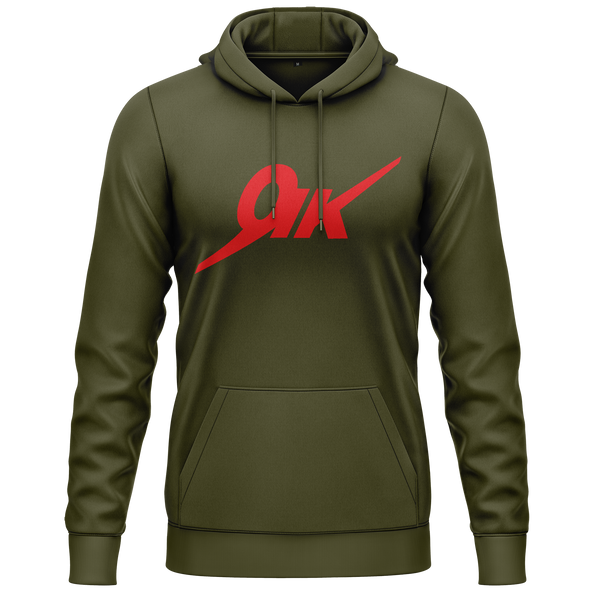 Yak Logo Hoodie für Modellflieger – Oliv